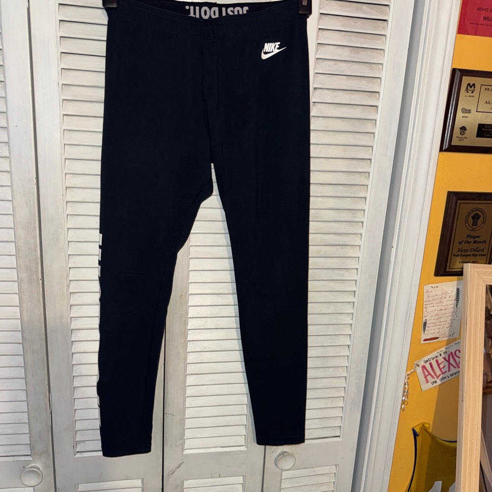 Nike Black Kids' Logo Leggings
